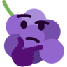 grape-think emoji